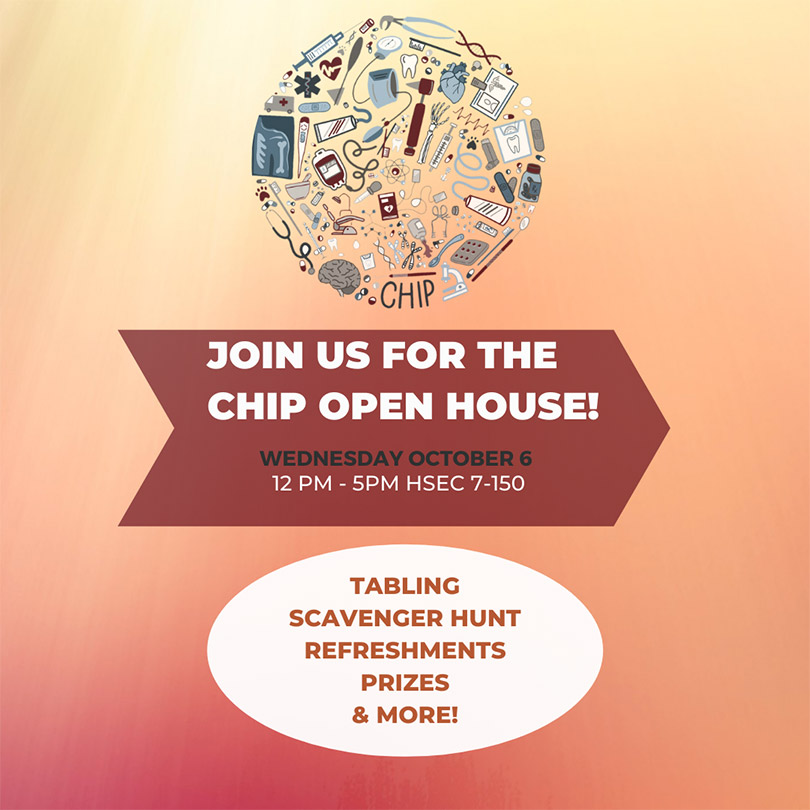 Join us for the CHIP Open House, October 6, noon - 5 pm