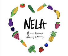 NELA Logo, Heart made of fruit and vegetables